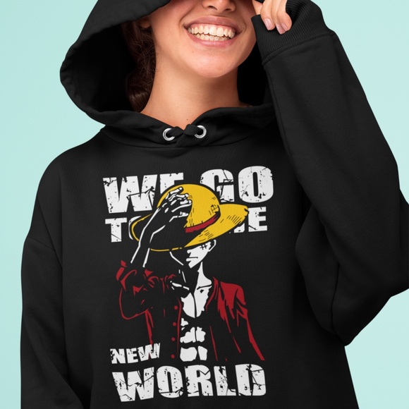 WE GO TO THEE NEW WORLD:: UNISEX CUSTOM HOODIE - Picture 1 of 4